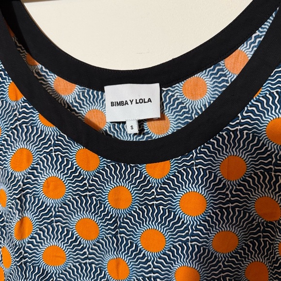 Orange and Black Patterned Tank Top - Picture 4 of 9